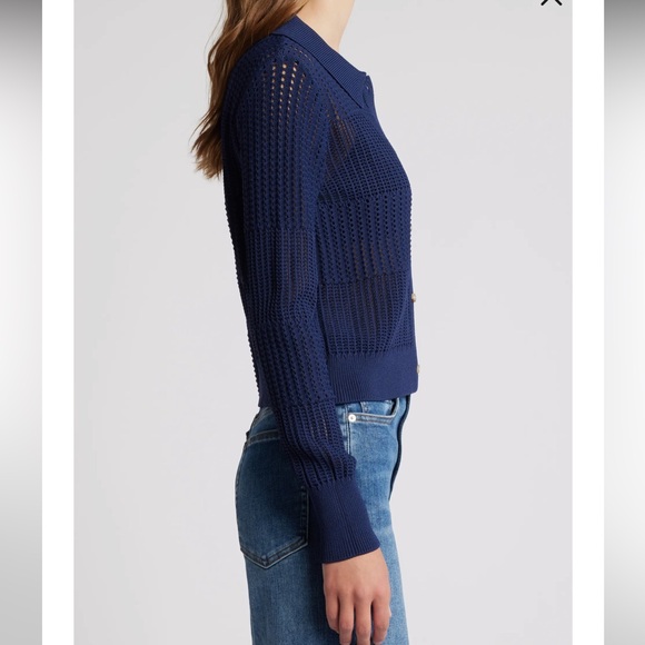 FRAME open stitch shrunken cardigan new never worn - Picture 2 of 9